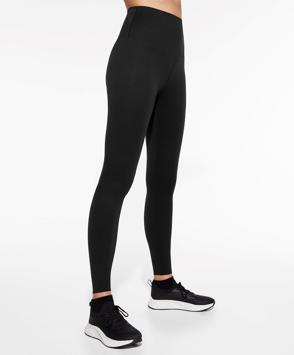 Black Oysho Super-high-rise 65cm Ankle-length Leggings | AREG01865