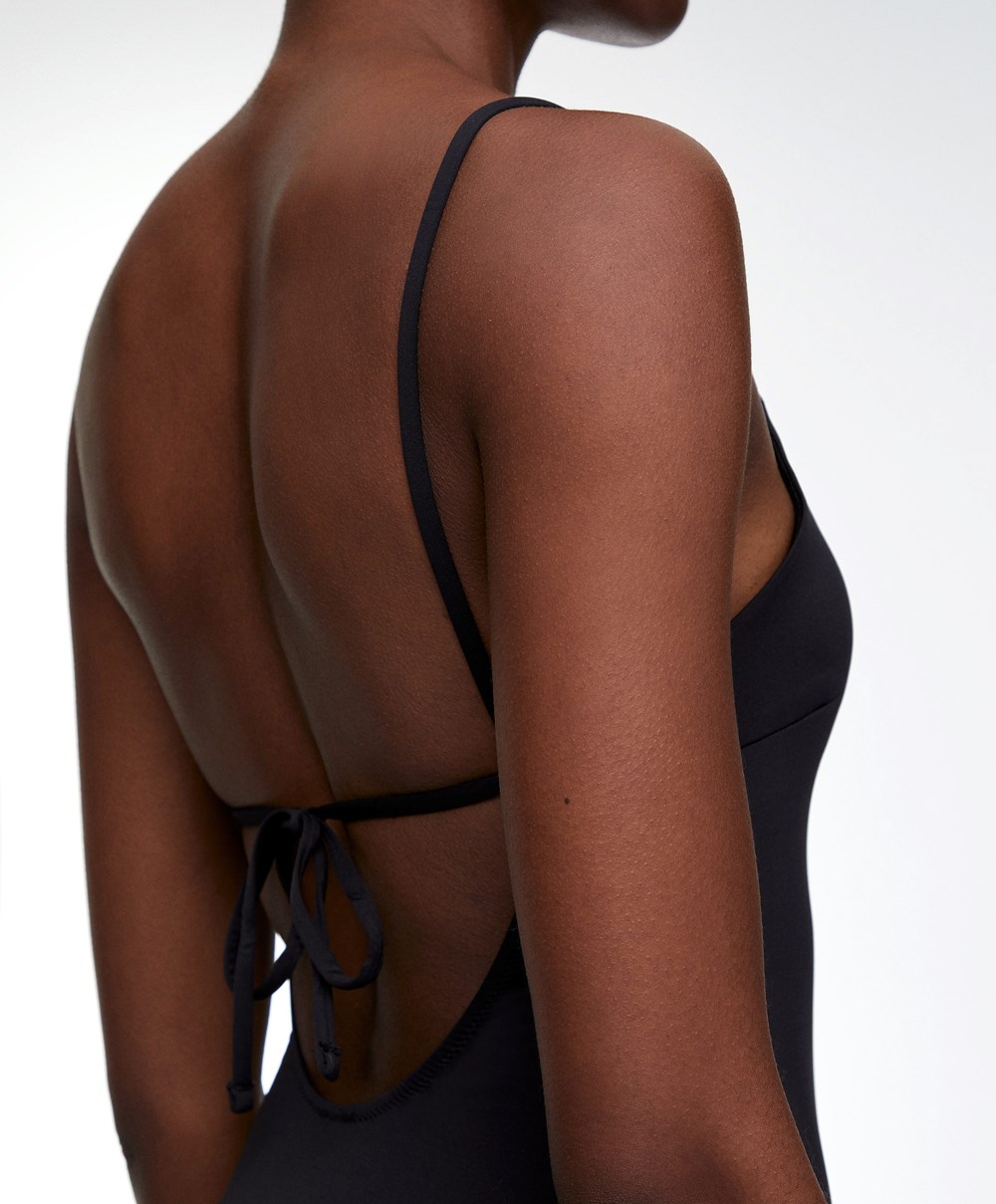 Black Oysho Triangle Swimsuit | AIXF12649