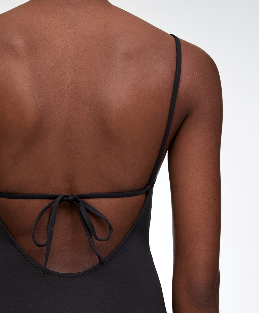 Black Oysho Triangle Swimsuit | AIXF12649