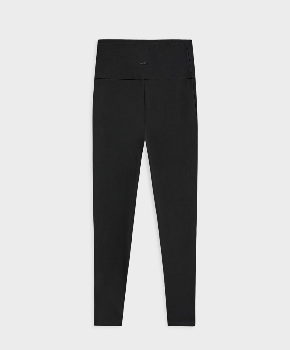 Black Oysho Warm Maternity 70cm Leggings | MFLO92105