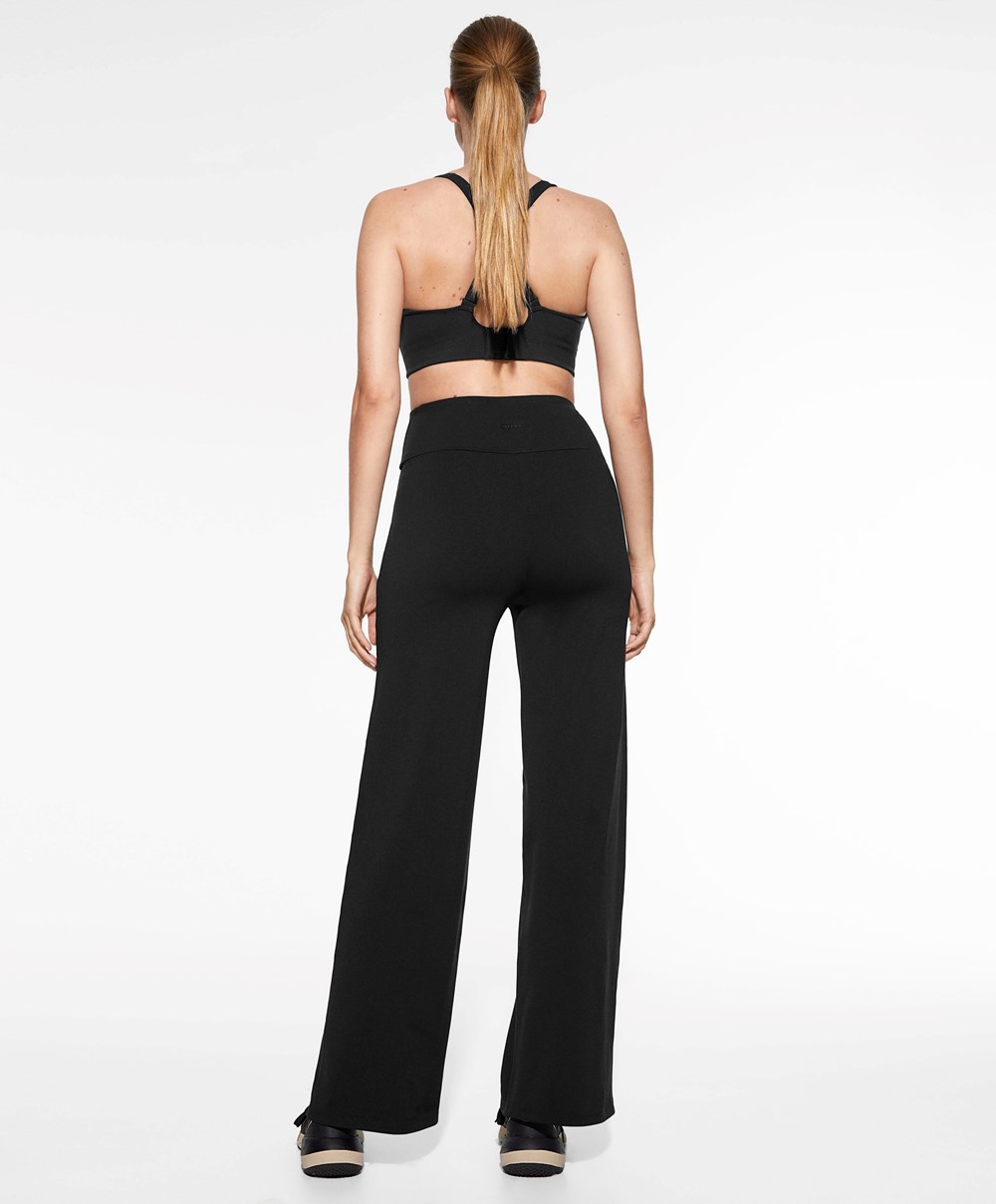 Black Oysho Warm Maternity Straight-leg Trousers | ORSE26371