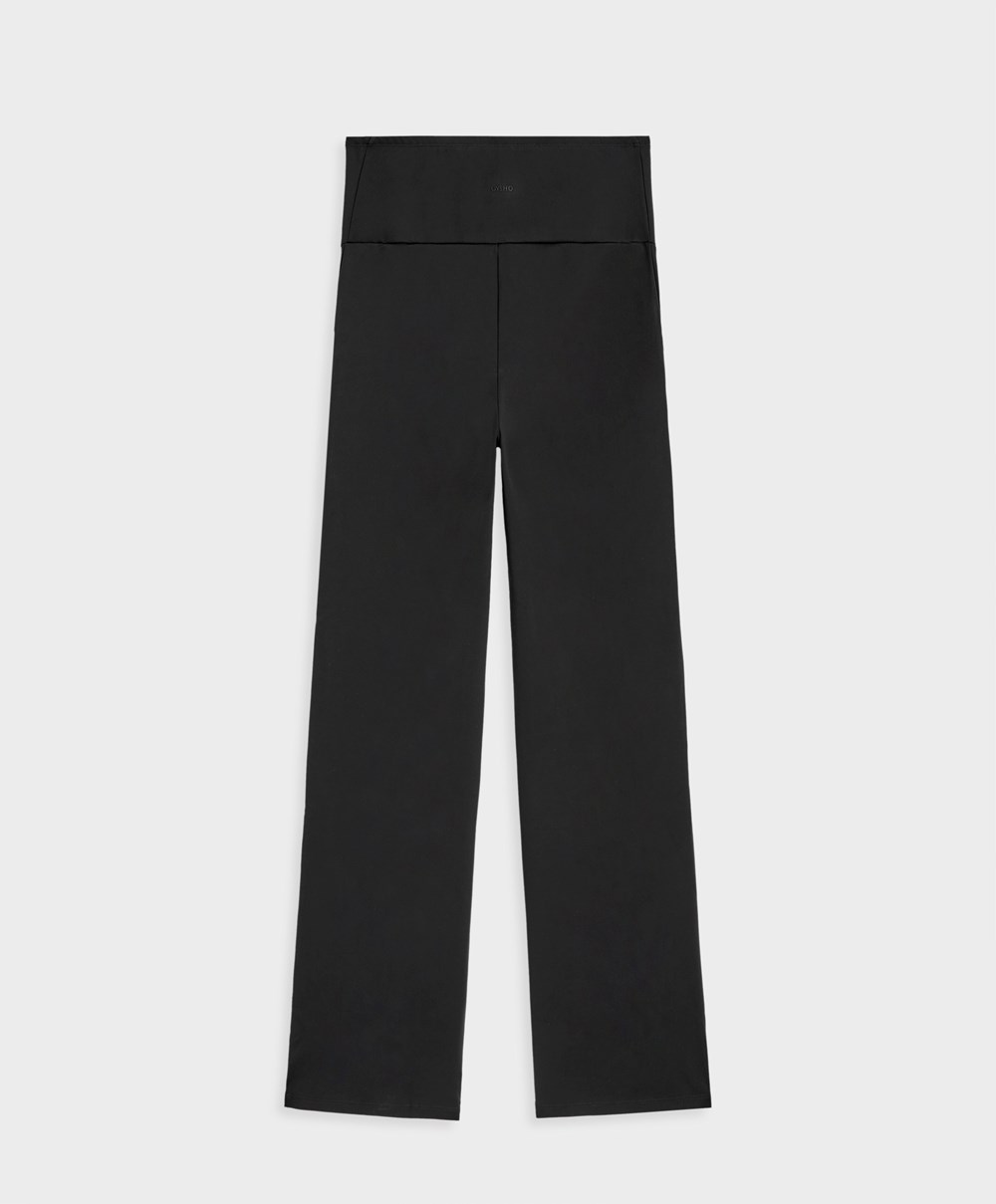 Black Oysho Warm Maternity Straight-leg Trousers | ORSE26371