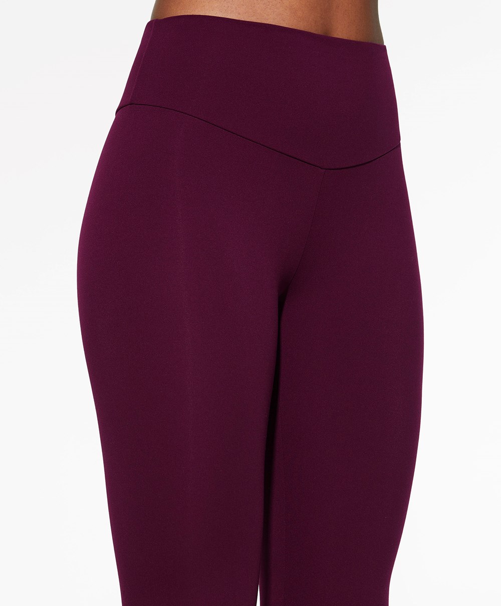 Blueberry Purple Oysho Comfortlux High-rise Ankle-length Leggings | XIET49512