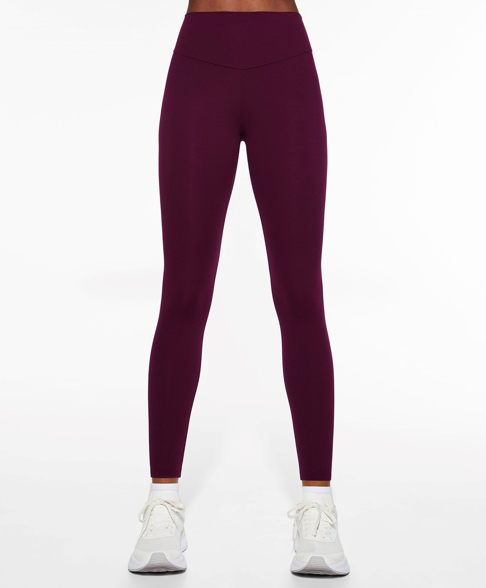 Blueberry Purple Oysho Comfortlux High-rise Ankle-length Leggings | XIET49512