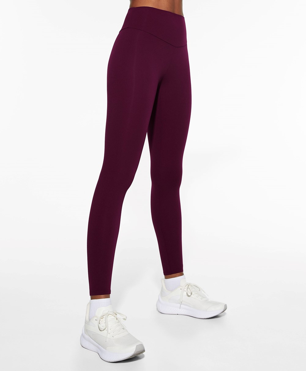 Blueberry Purple Oysho Comfortlux High-rise Ankle-length Leggings | XIET49512