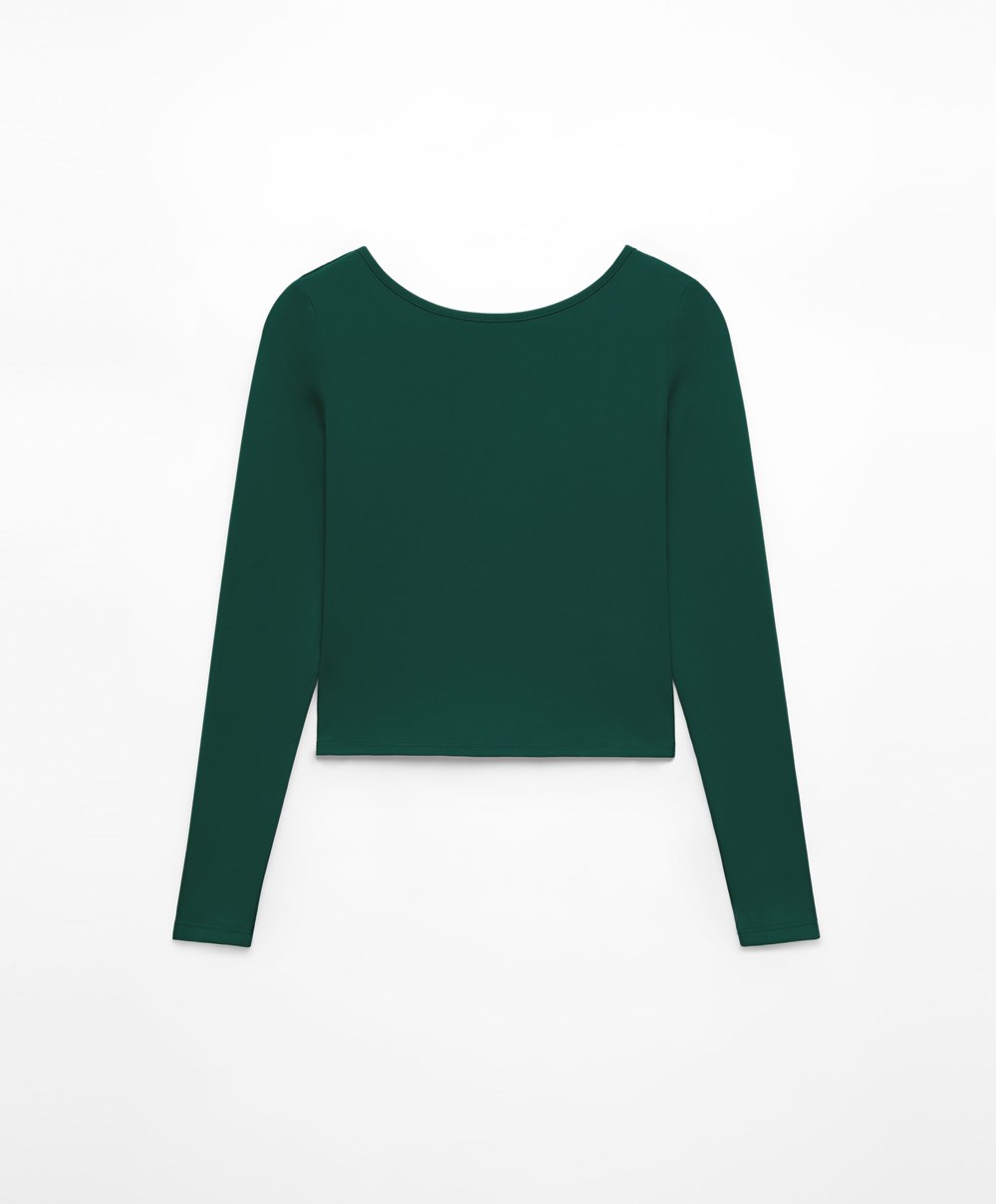 Bottle Oysho Comfortlux Back Long-sleeved T-shirt | SJZD16435