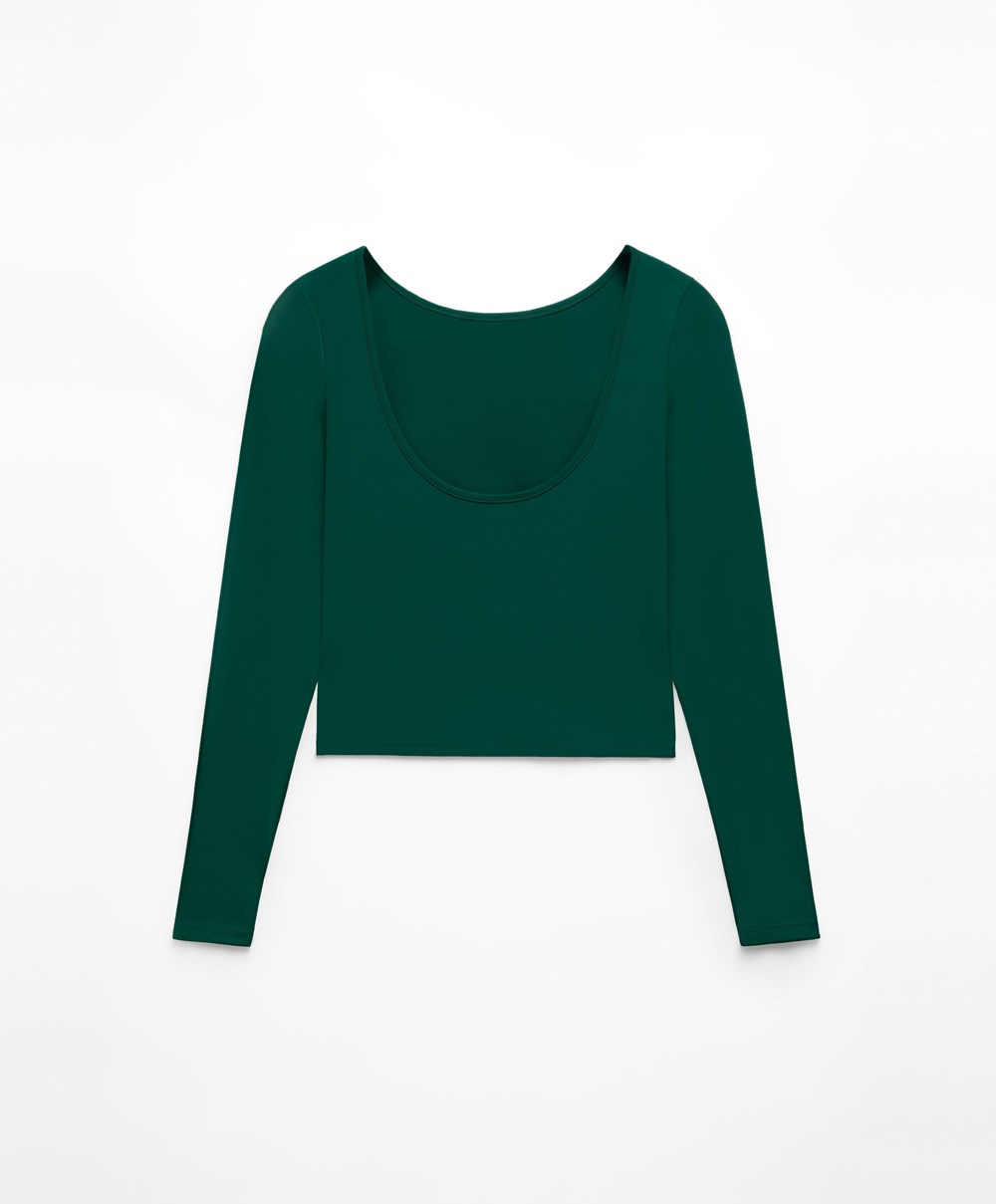 Bottle Oysho Comfortlux Back Long-sleeved T-shirt | SJZD16435