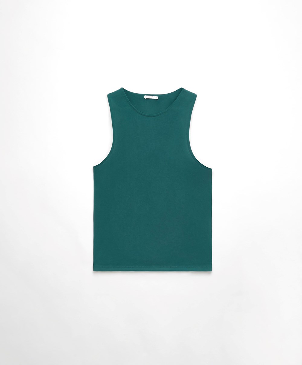 Bottle Oysho Modal Open Back Sleeveless T-shirt | MXHY60172