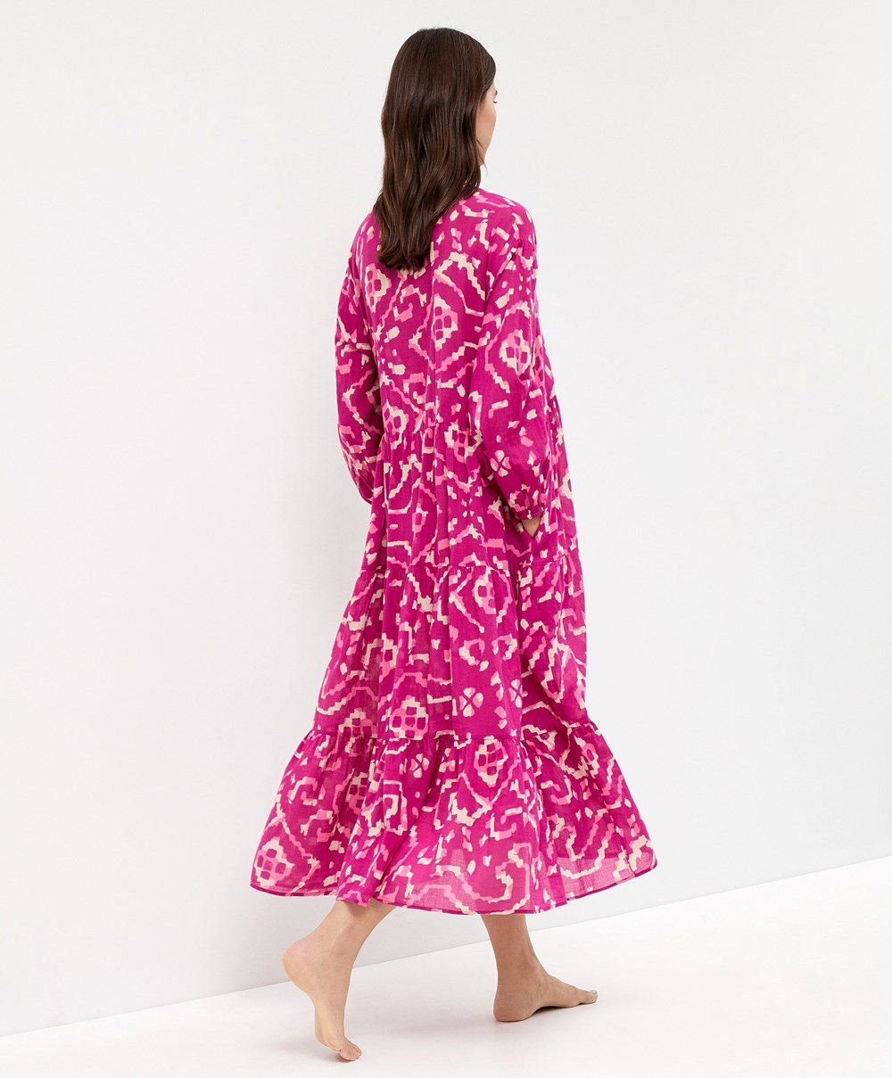 Bougainvillea Oysho Printed 100% Cotton Tunic Dress | MFLB79134