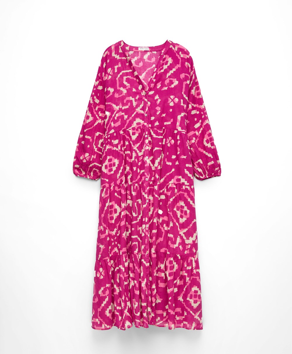 Bougainvillea Oysho Printed 100% Cotton Tunic Dress | MFLB79134