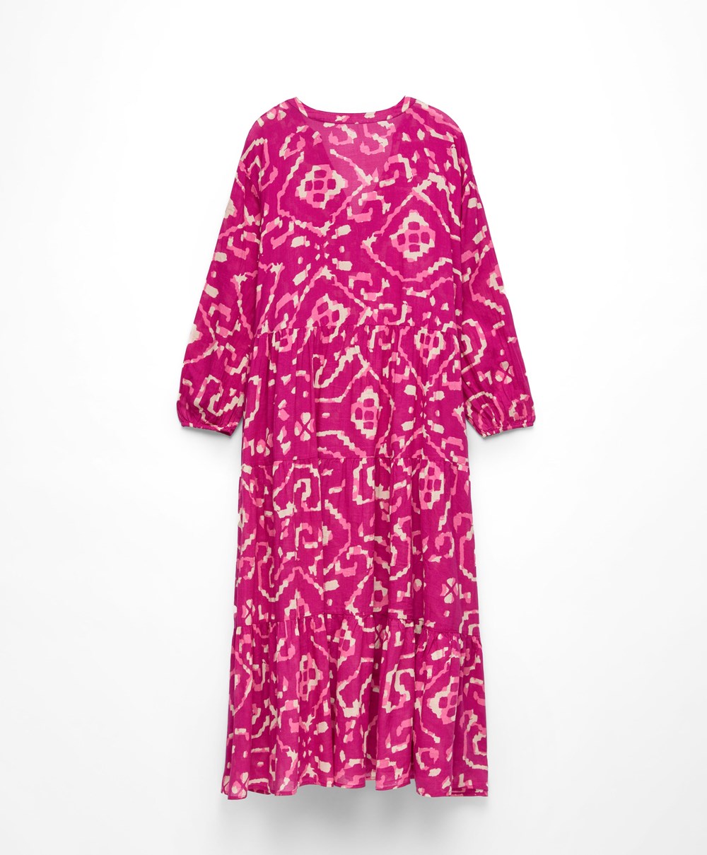 Bougainvillea Oysho Printed 100% Cotton Tunic Dress | MFLB79134