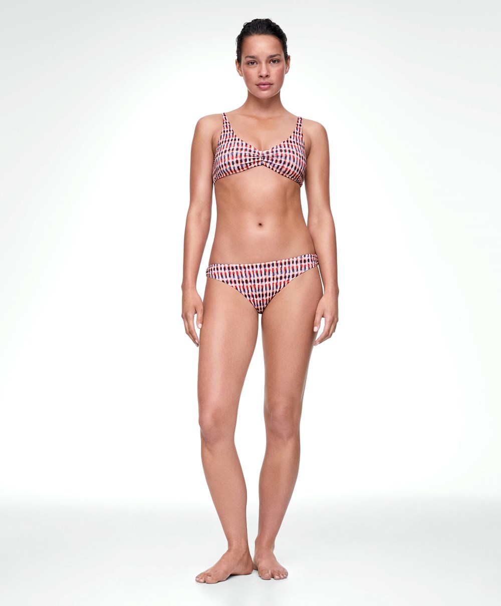 Bright Burnt Orange Oysho Extra-soft Medium-coverage Bikini Briefs | STDL31824