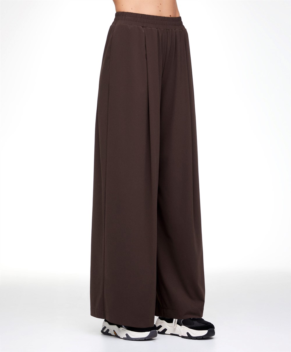 Brown Oysho Light Touch Oversize Straight-leg Trousers | NZVY89274