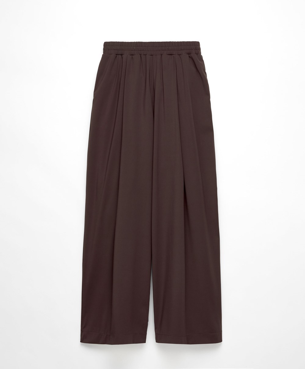 Brown Oysho Light Touch Oversize Straight-leg Trousers | NZVY89274