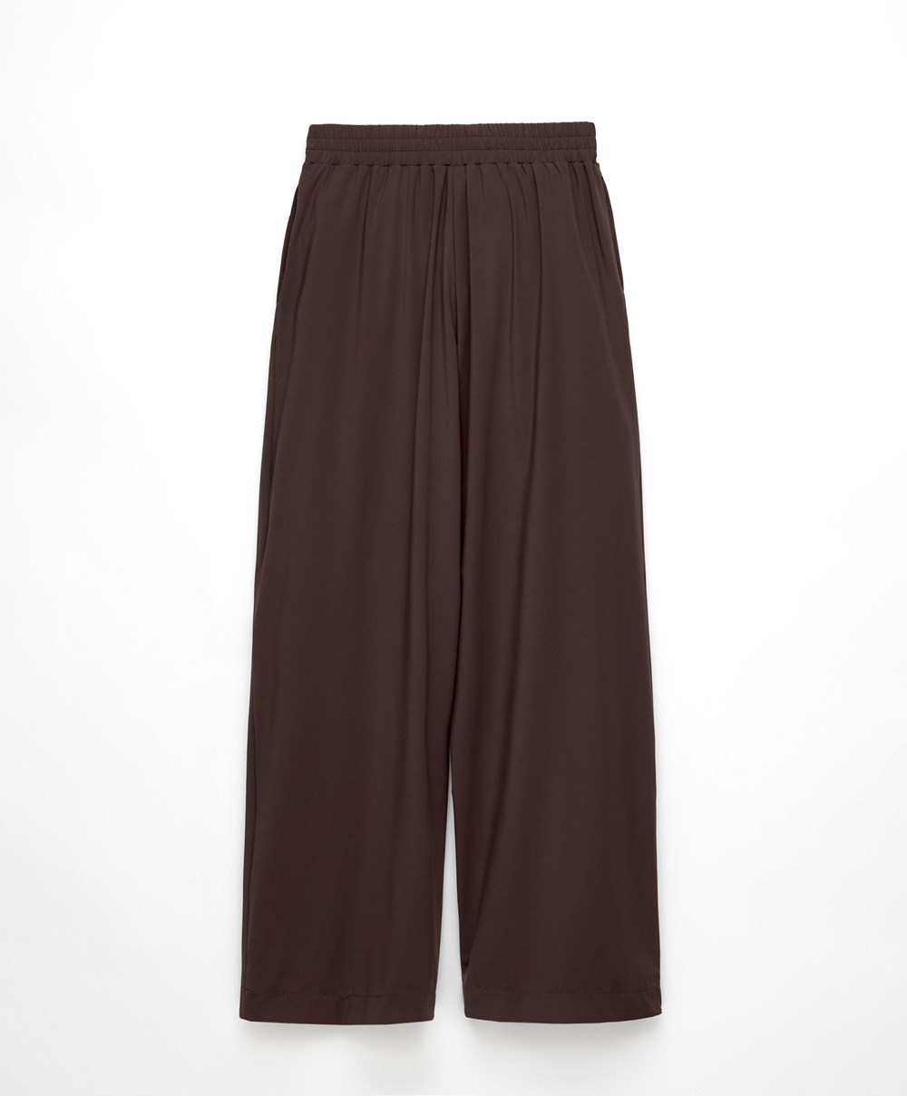 Brown Oysho Light Touch Oversize Straight-leg Trousers | NZVY89274