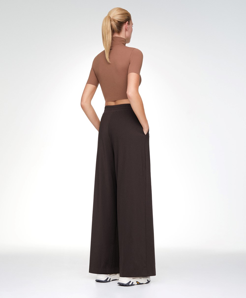 Copper Oysho Perfect-adapt Crop Top With Raised Neck | JHBN06173