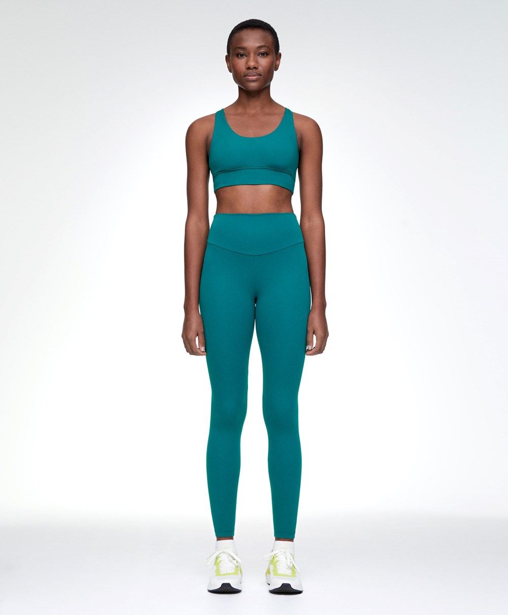 Duck Green Oysho Comfortlux High-rise Ankle-length Leggings | ANEZ42103