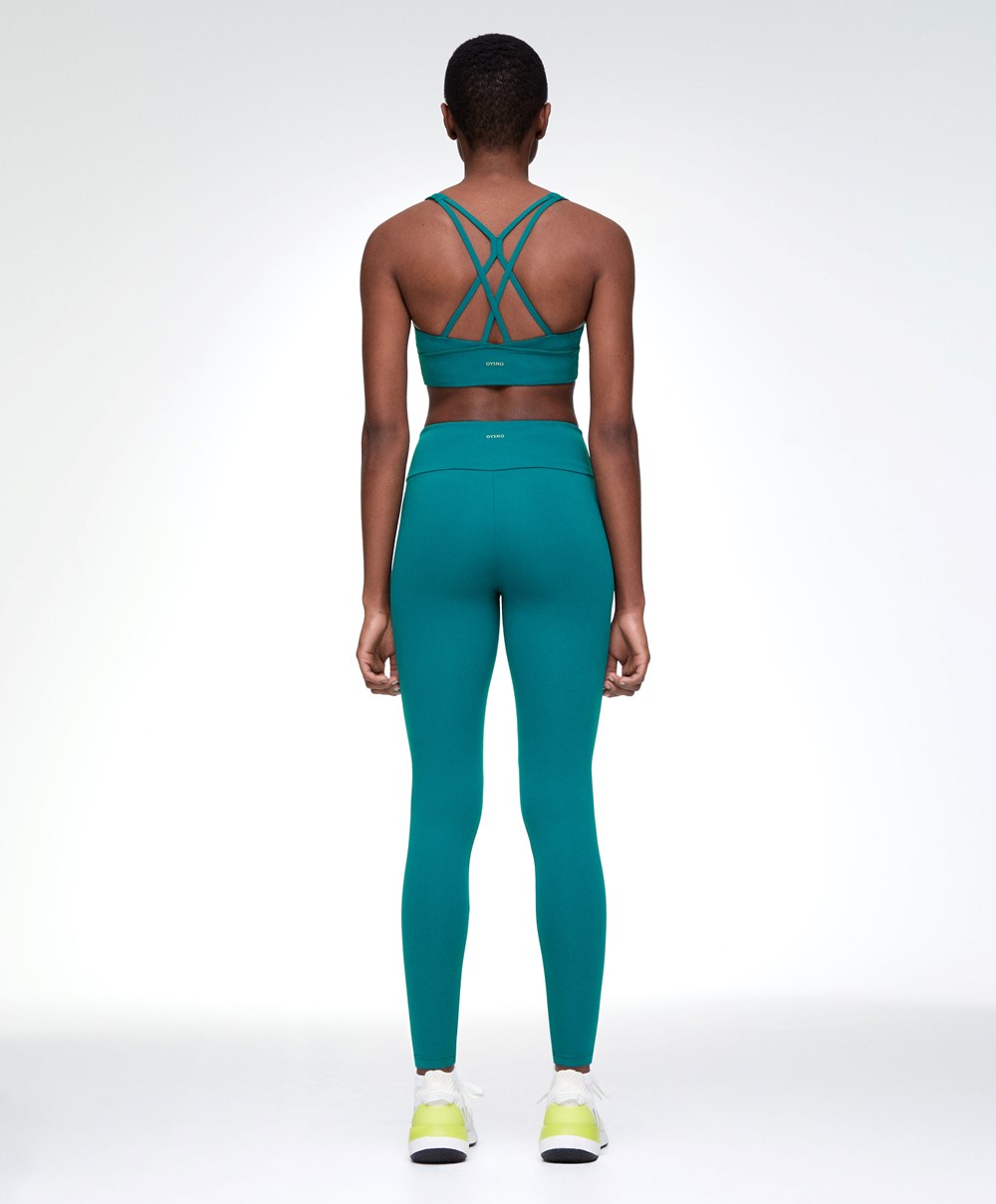 Duck Green Oysho Comfortlux High-rise Ankle-length Leggings | ANEZ42103