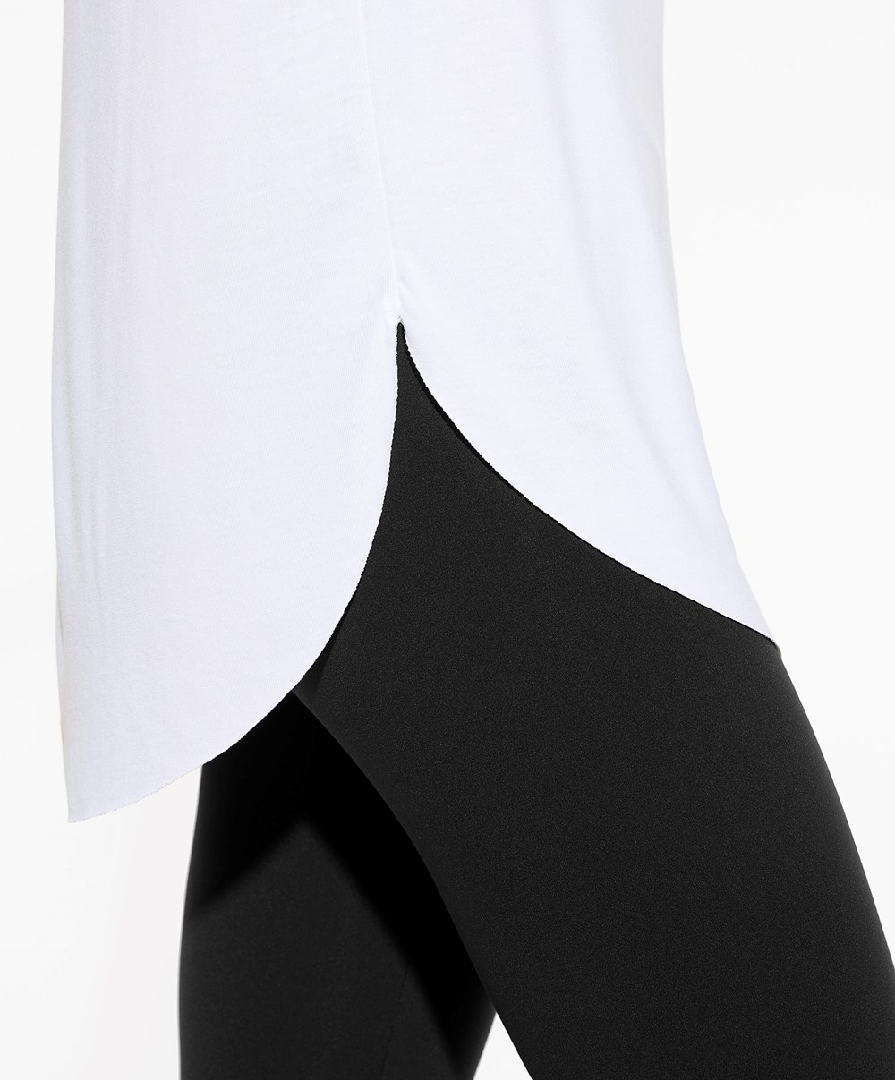 Ecru Oysho Modal Short-sleeved T-shirt | THQX82795