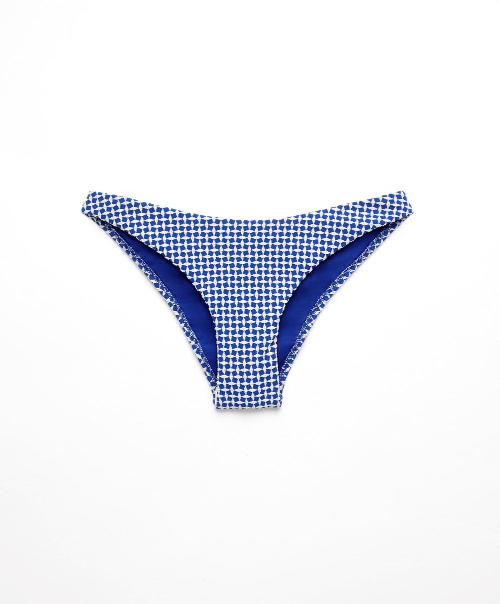 Electric Blue Oysho Mini Geometric Medium-coverage Bikini Briefs | SVQT64517