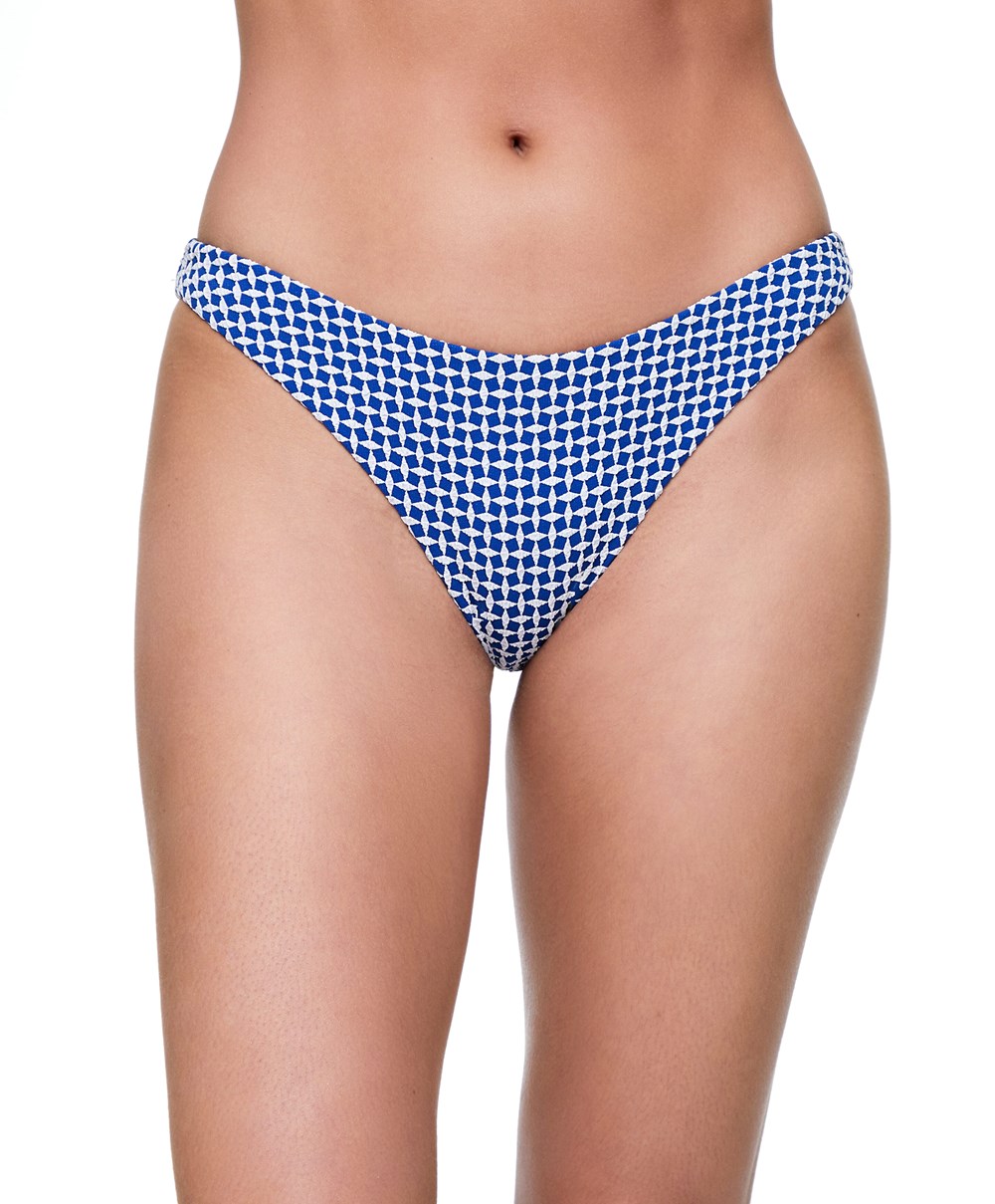 Electric Blue Oysho Mini Geometric Medium-coverage Bikini Briefs | SVQT64517