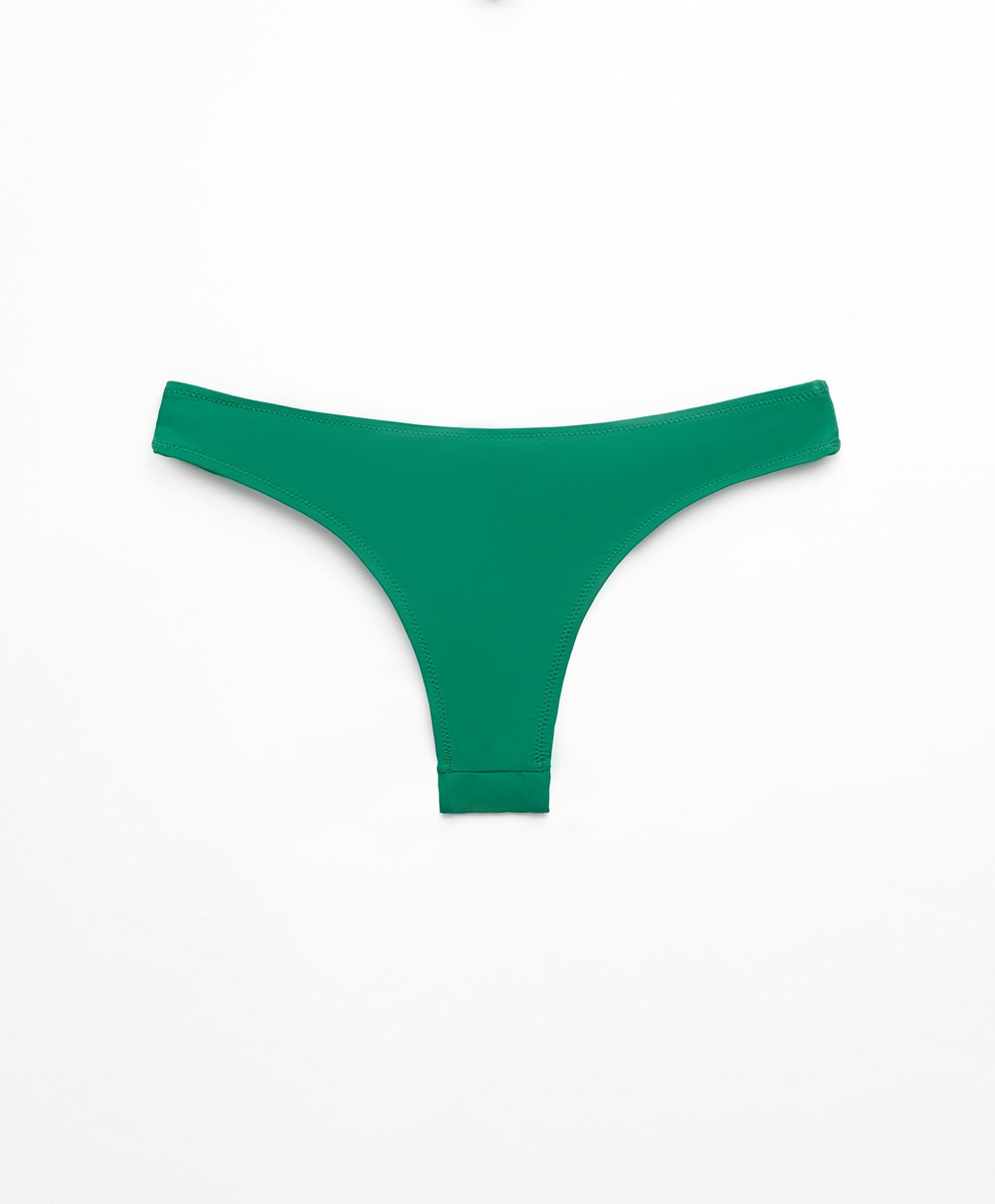 Emerald Green Oysho Brazilian Bikini Bottoms | RKGC43652