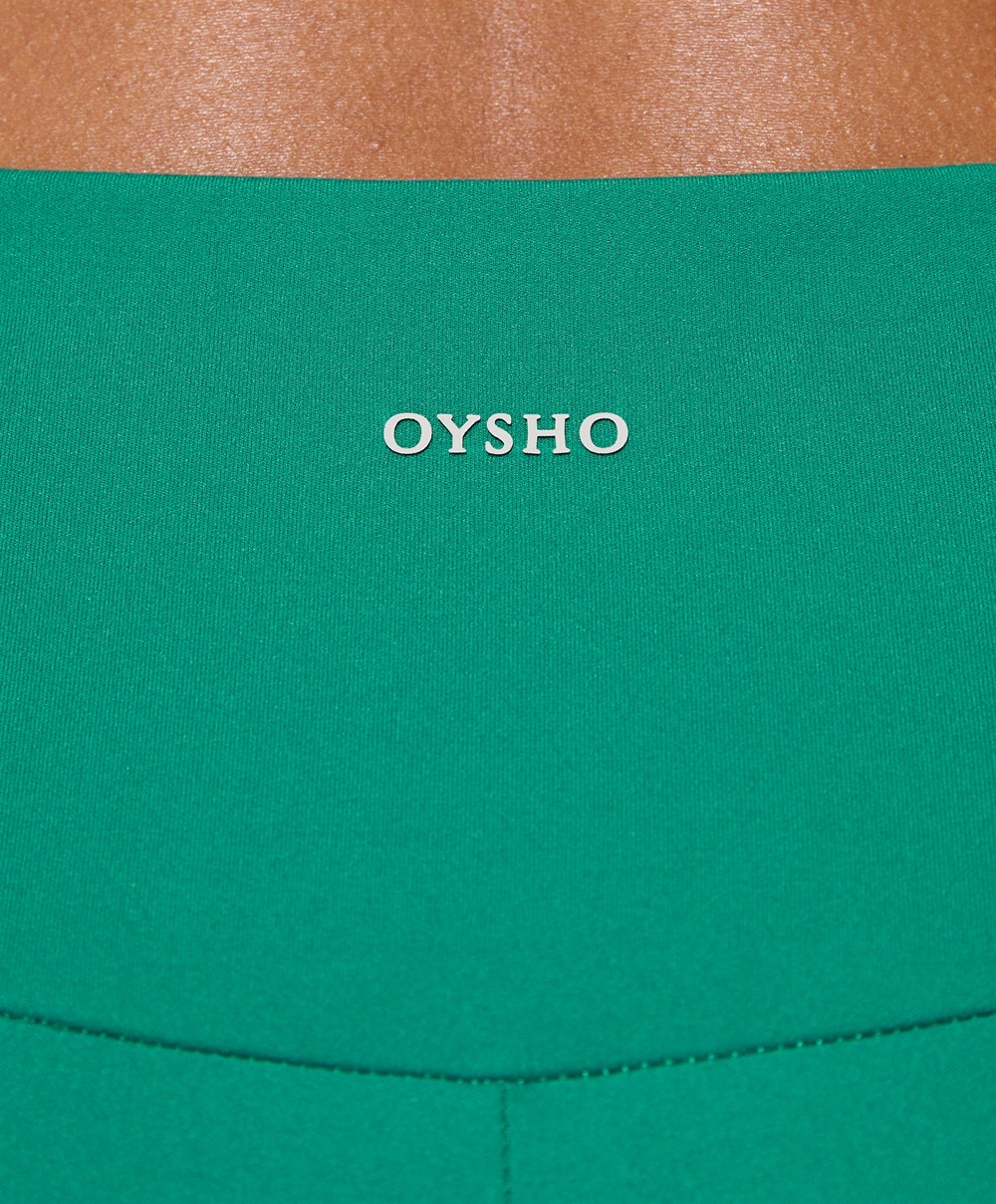 Emerald Green Oysho Comfortlux High-rise 25cm Cycle Leggings | EZMK83654