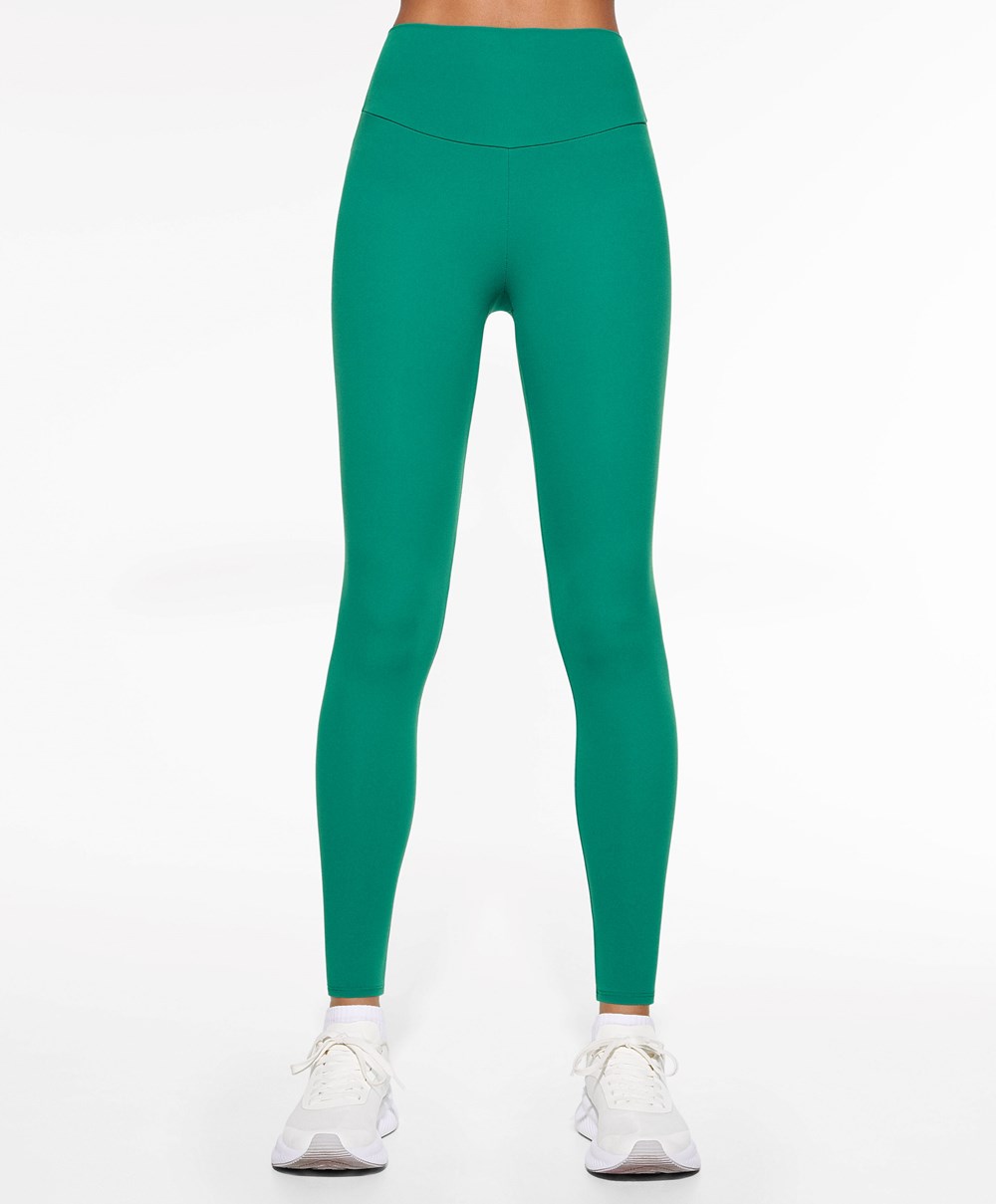 Emerald Green Oysho Comfortlux High-rise Ankle-length Leggings | GNUB09136