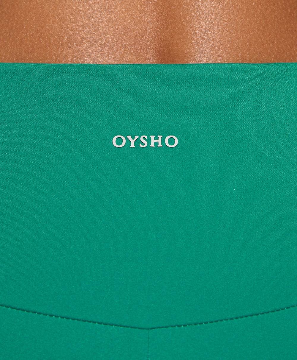 Emerald Green Oysho Comfortlux High-rise 10cm Hot Pants | TVDC73608