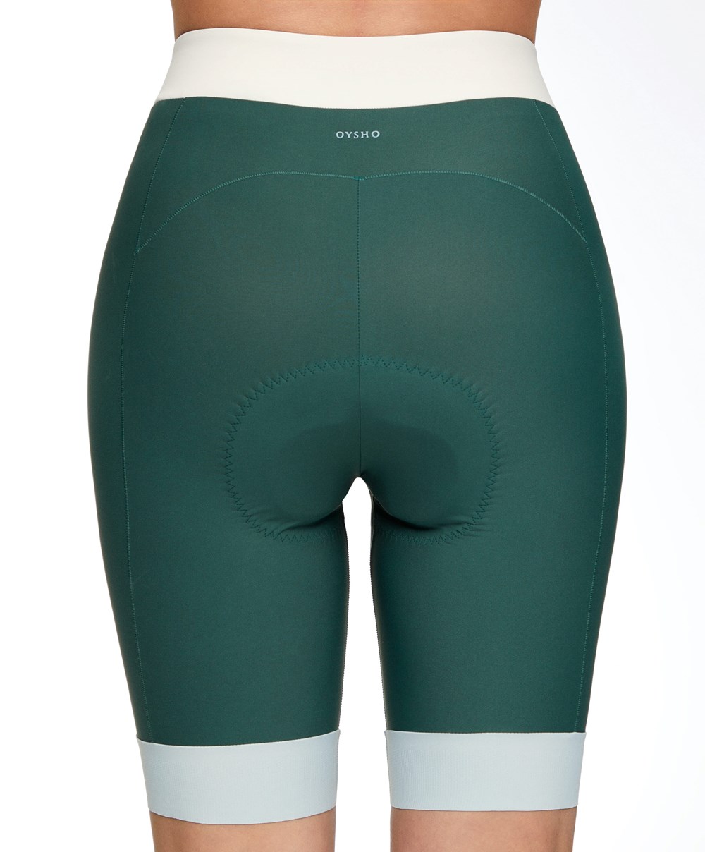 Green Oysho 20cm Cycling Shorts | XSLU68134