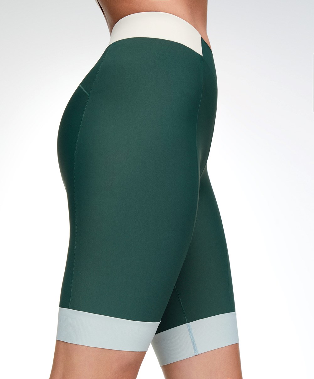 Green Oysho 20cm Cycling Shorts | XSLU68134