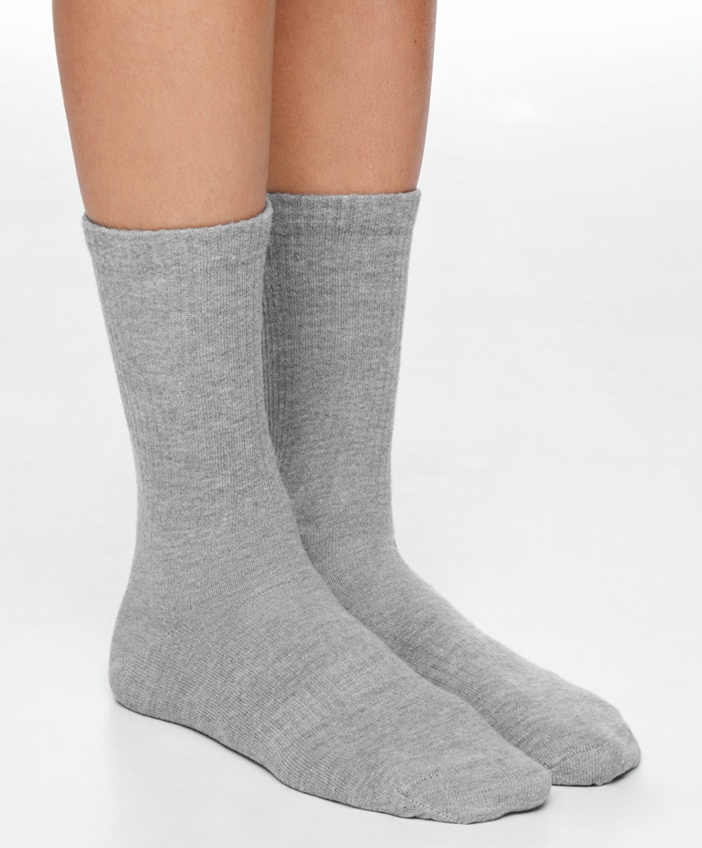 Grey Oysho 3 Pairs Of Sports Cotton Classic Socks | WXSV16925