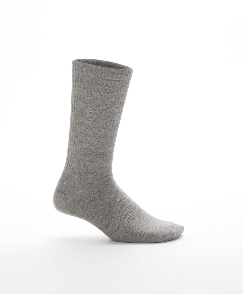 Grey Oysho 3 Pairs Of Sports Cotton Classic Socks | WXSV16925