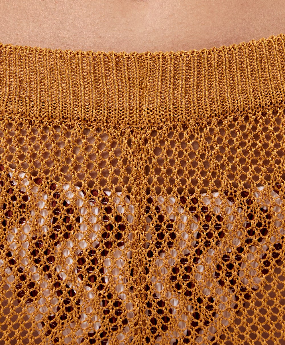 Honey Oysho Crochet Cropped Trousers | AEHZ31790