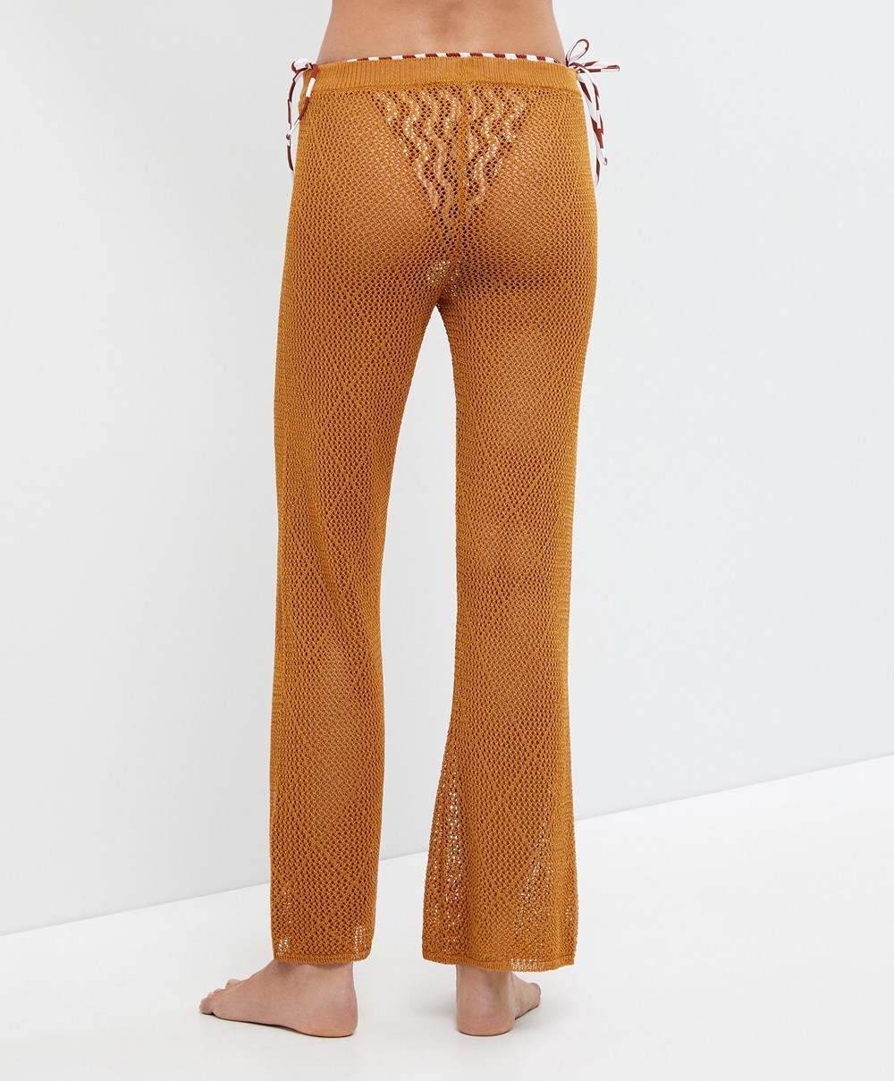 Honey Oysho Crochet Cropped Trousers | AEHZ31790