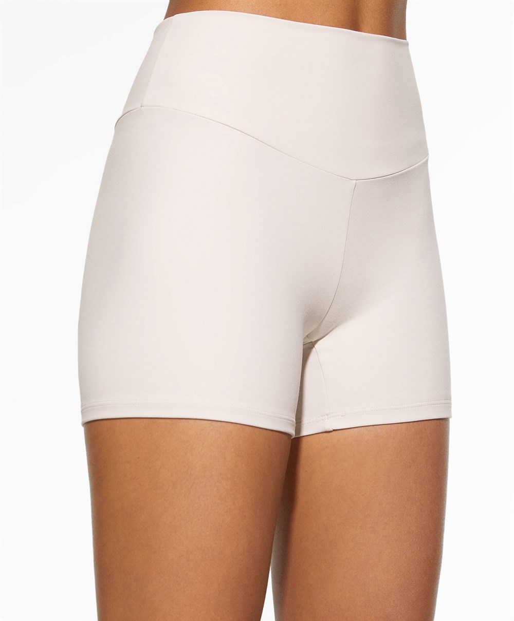 Ivory Ecru Oysho Comfortlux High-rise 10cm Hot Pants | EOPQ39048