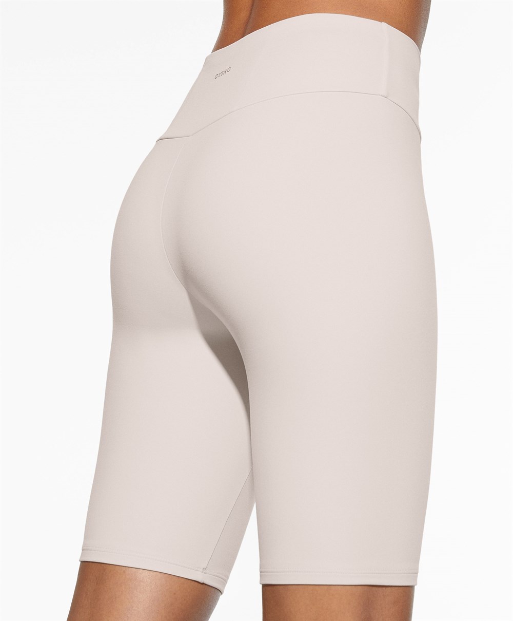 Ivory Ecru Oysho Comfortlux High-rise 25cm Cycle Leggings | XJHT84207