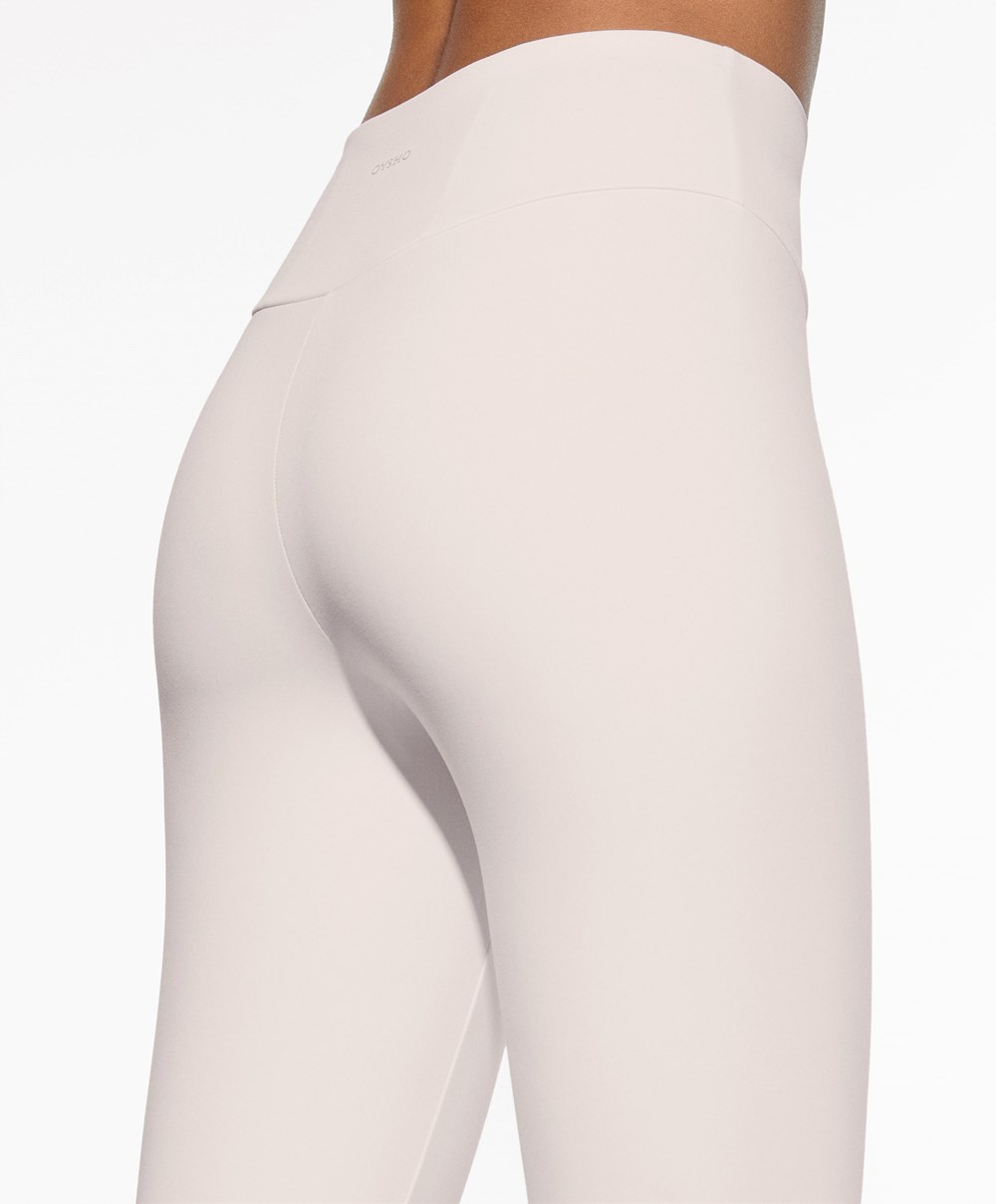 Ivory Ecru Oysho Comfortlux High-rise Ankle-length Leggings | FQCE56028