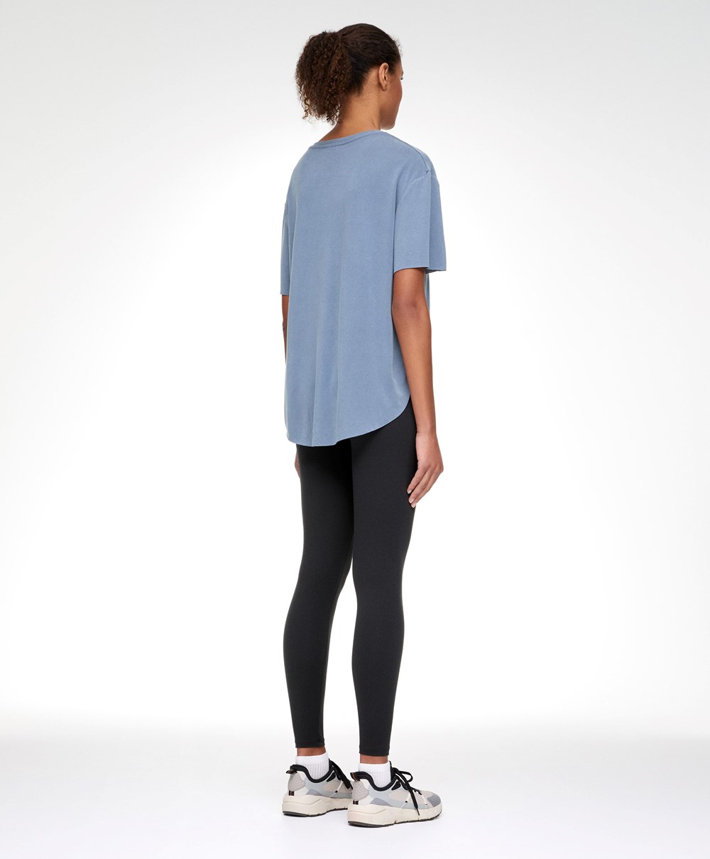 Mid-blue Oysho Modal Short-sleeved T-shirt | QFIE86742