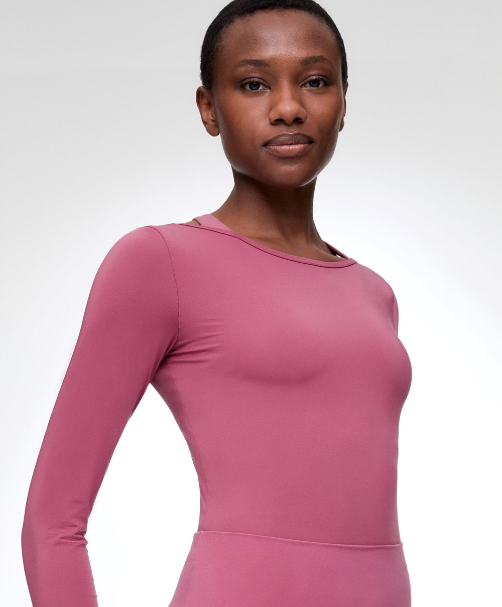 Mid-rosette Oysho Back Detail Long-sleeved T-shirt | IMTP81756