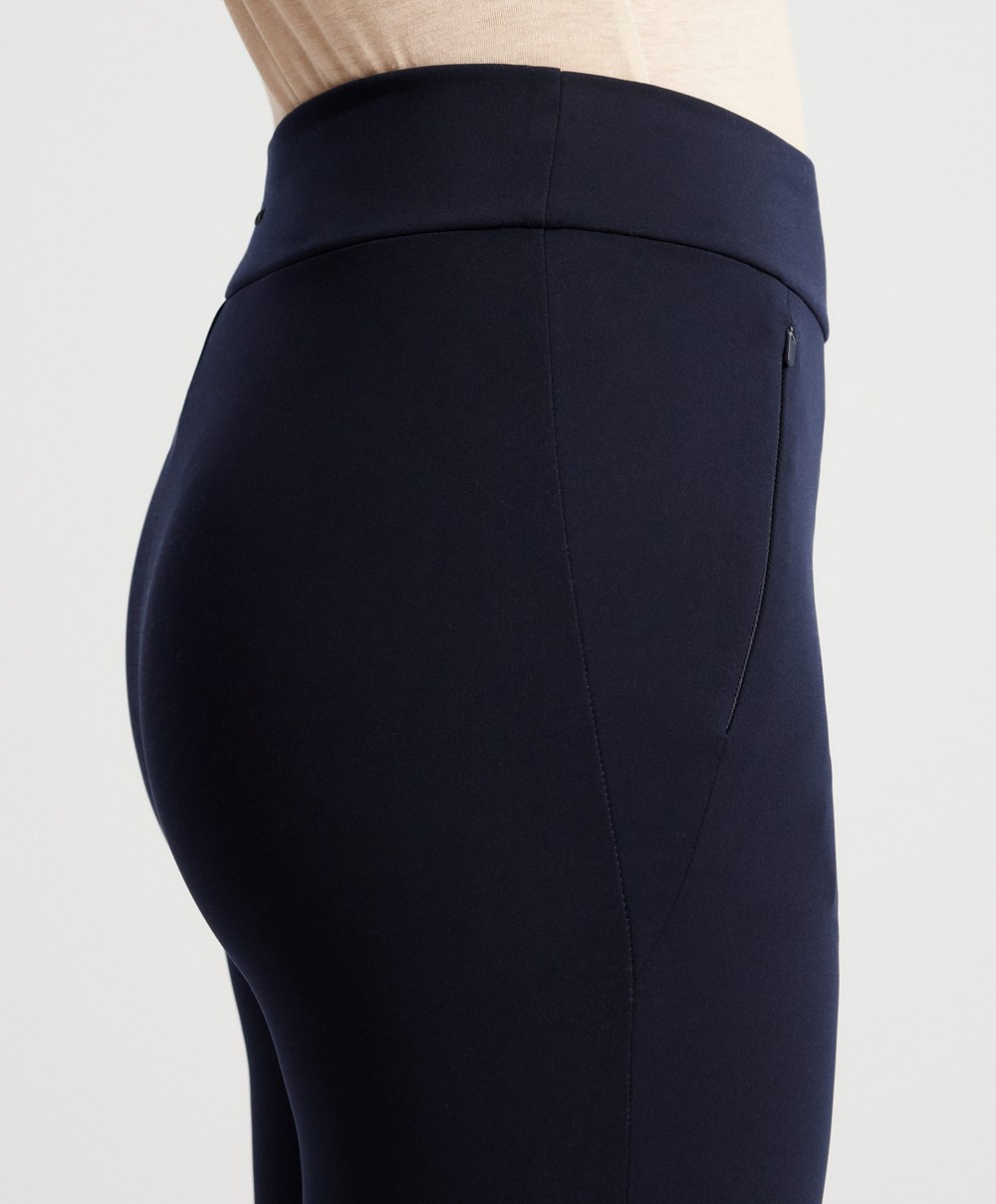 Midnight Blue Oysho Warm Flare Trousers | OCAZ13069