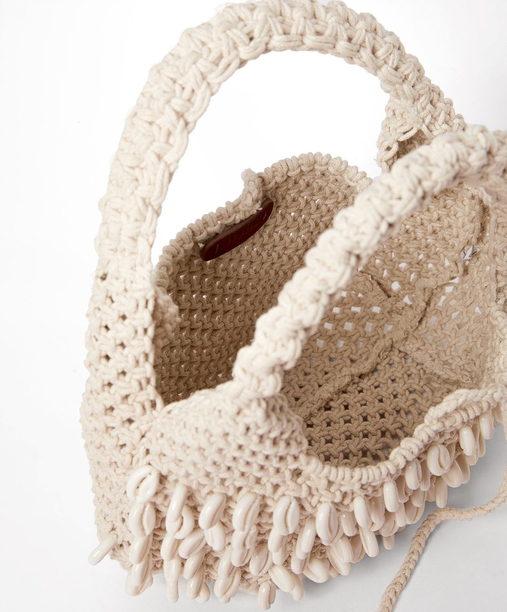 Natural Oysho Shell Handbag With Handle | PHZF16453