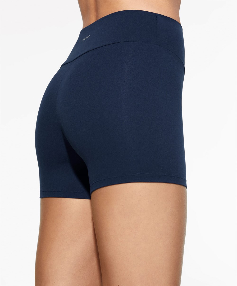 Navy Blue Oysho Comfortlux High-rise 10cm Hot Pants | XRVL30546