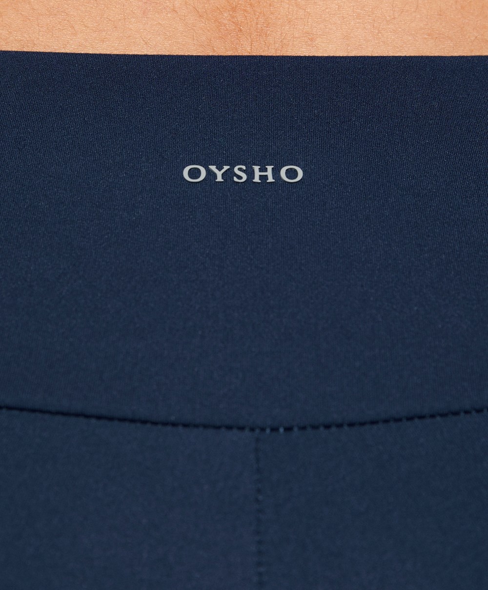 Navy Blue Oysho Comfortlux High-rise 10cm Hot Pants | XRVL30546