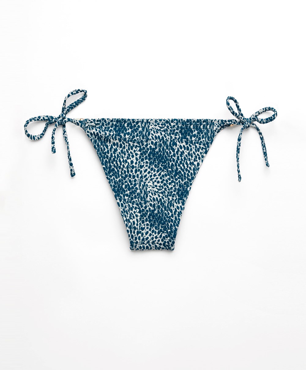 Ocean Oysho Print Medium-coverage Bikini Briefs With Ties | UXNZ95702