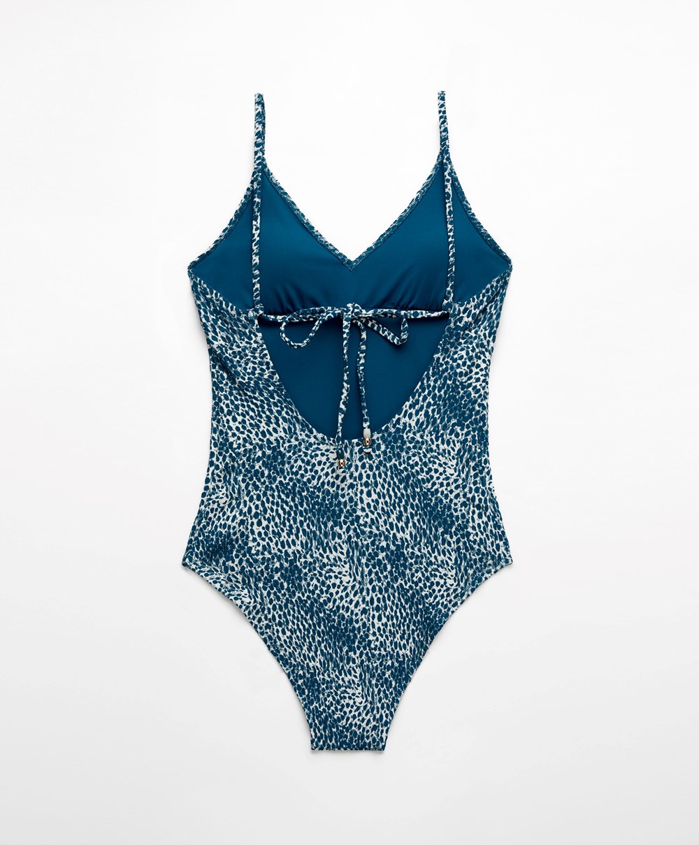 Ocean Oysho Triangle Swimsuit | QULM85729