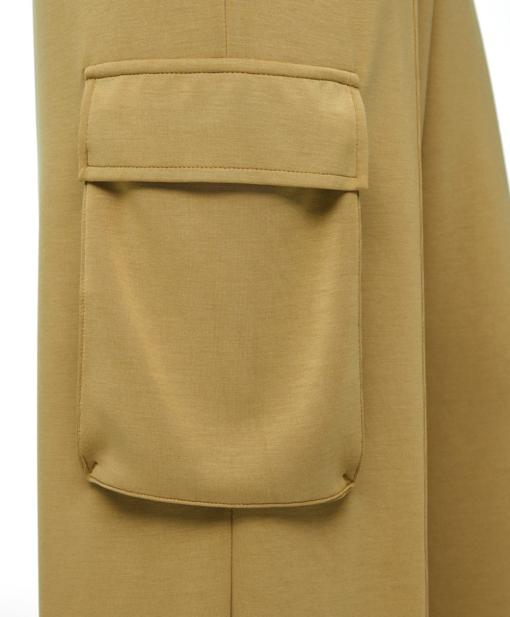 Olive Oysho Modal Cargo Trousers | EYSC80319