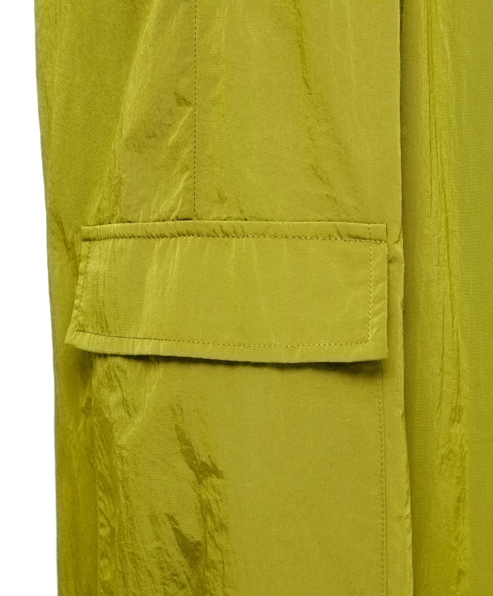 Olive Oysho Wide-leg Cargo Trousers | WFLA49735