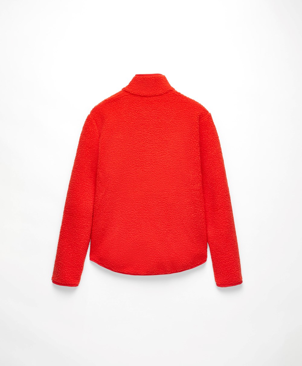 Orange Oysho Faux-shearling Sweatshirt | QAKB36945