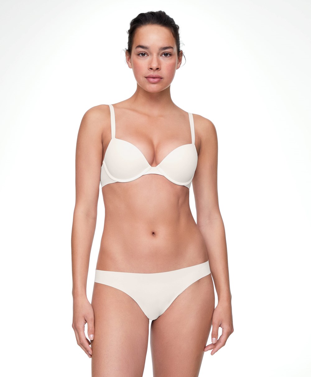 Pale Ecru Oysho Push-up Classic Bra In Polyamide | BLOE39416